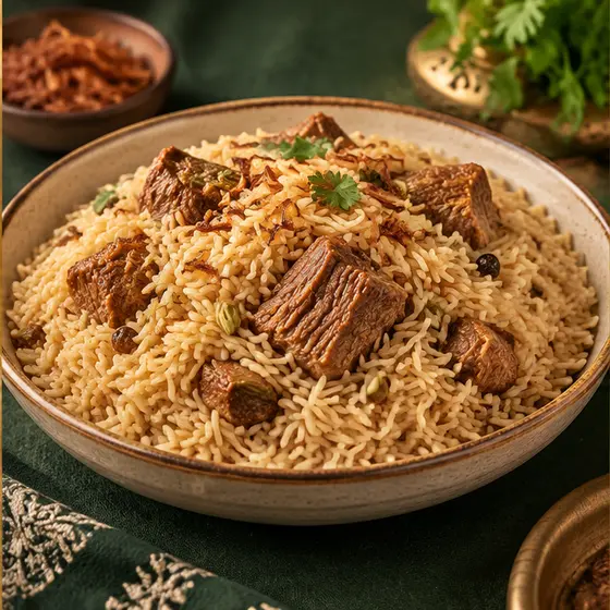 Illustrative photo of Beef Pulao